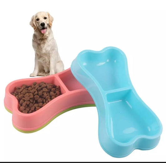 Bone Shape plastic pets Bowl