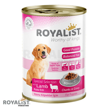 Royalist Food Wet Chunk Puppy Lamb / Dog Tin – 400 GM