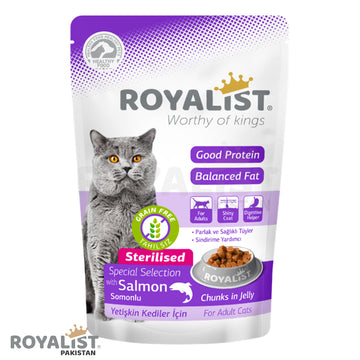 Royalist Wet Food Pouch for Cats Salmon Sterilised – 85 GM