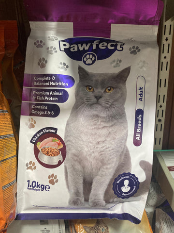 Pawfact Adult Cat Food - 1 kg Bag - Complete Nutrition for Health & Vitality