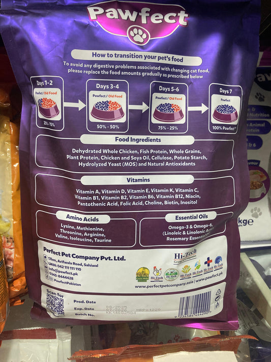 Pawfact Kitten Cat Food - 1 kg Bag - Complete Nutrition for Health & Vitality
