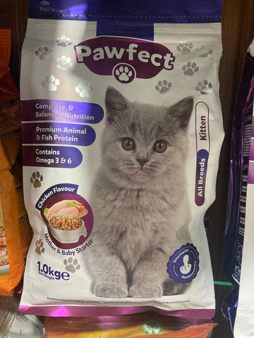 Pawfact Kitten Cat Food - 1 kg Bag - Complete Nutrition for Health & Vitality