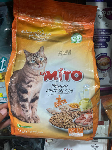 Mito Adult Cat Food - 1 kg Bag - Complete Nutrition for Health & Vitality