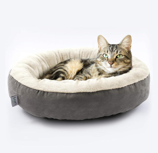 Washable Luxury Cat & Dog Bed Gray