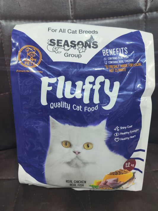 🐾 Fluffy Cat Food – 1.2kg (Complete & Balanced Nutrition)