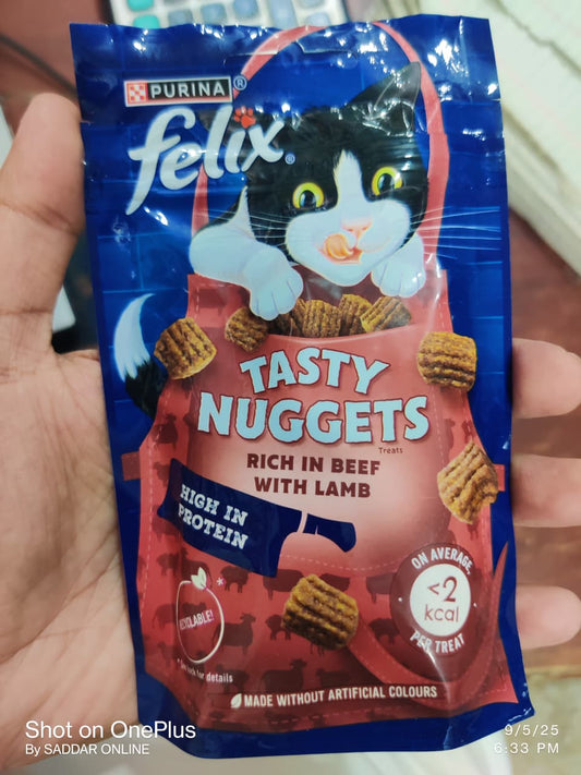 🐾 Felex Tasty Nuggets – A Purr-fect Treat for Your Cat!
